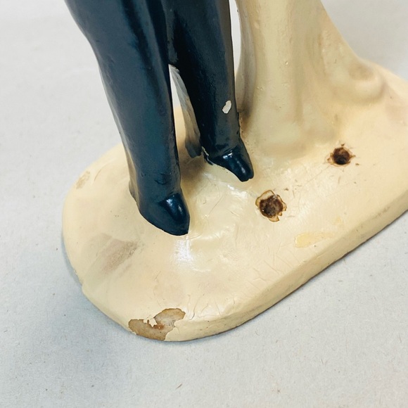 ANTIQUE BRIDE GROOM CAKE TOPPER COAST NOVELTY MFG CO AWESOME PIECE - Picture 4 of 9